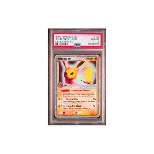 PSA 8 Near Mint – 2005 Pokemon EX Delta Species Jolteon ex #109