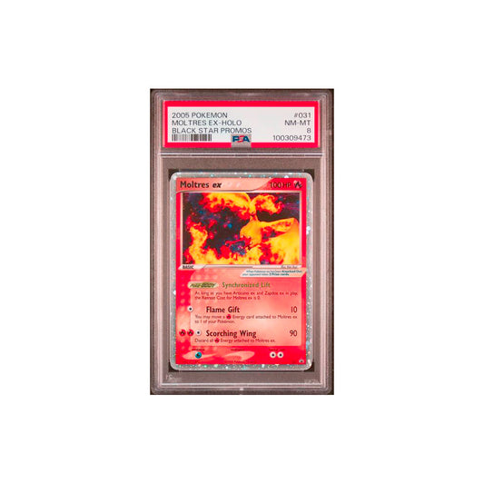 PSA 8 Near Mint – 2005 Pokemon Black Star Promo Moltres ex Holo #31