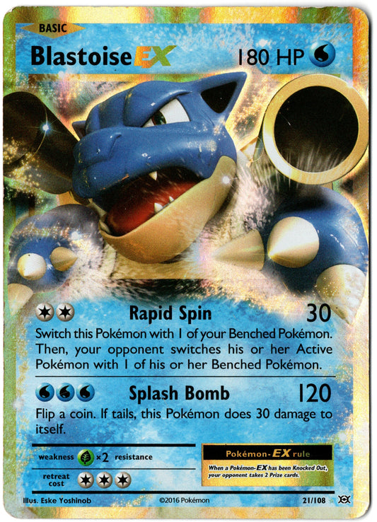 Blastoise EX – 21/108 – Evolutions – EN