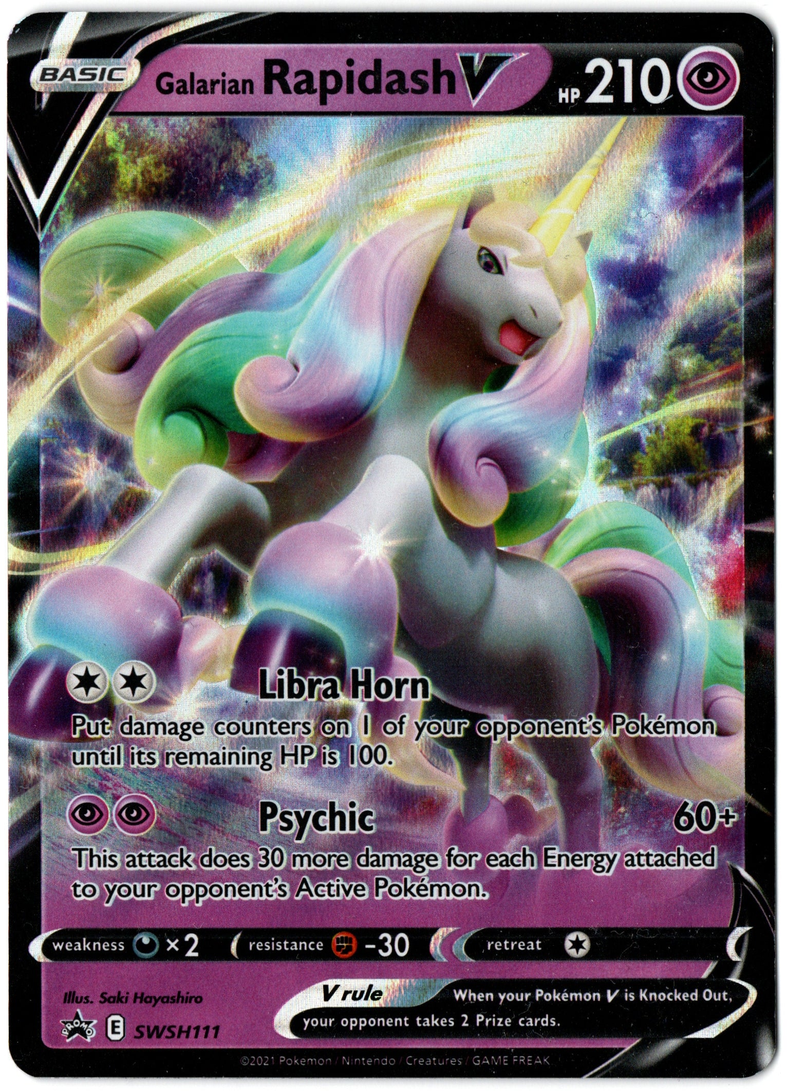Galarian Rapidash V SWSH111 – Black Star Promo