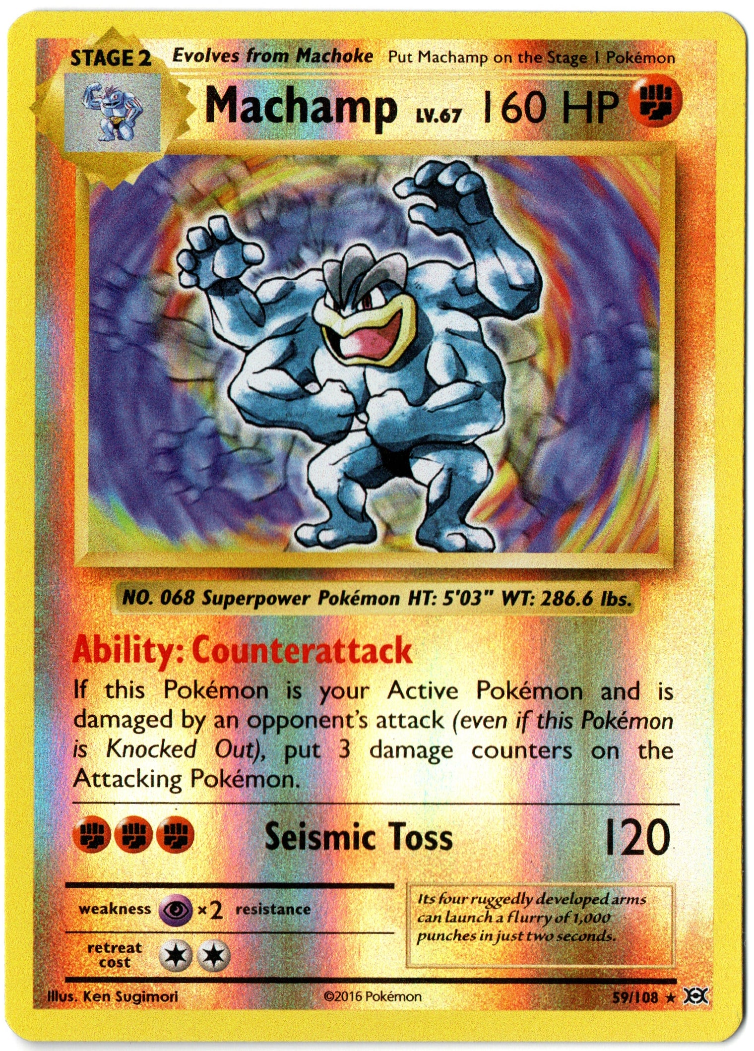 Machamp Reverse Holo – 59/108 – Evolutions – EN