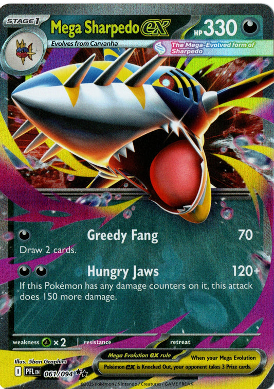 Mega Sharpedo ex – 061/094 – Phantasmal Flames – EN