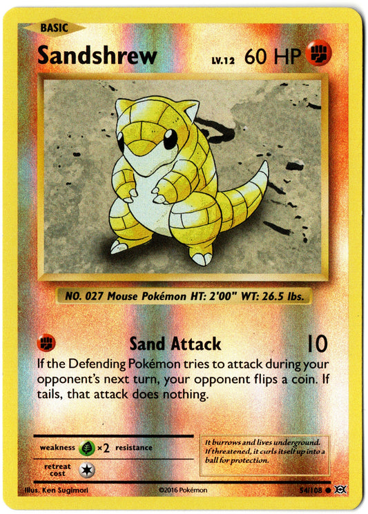 Sandshrew Reverse Holo – 54/108 – Evolutions – EN