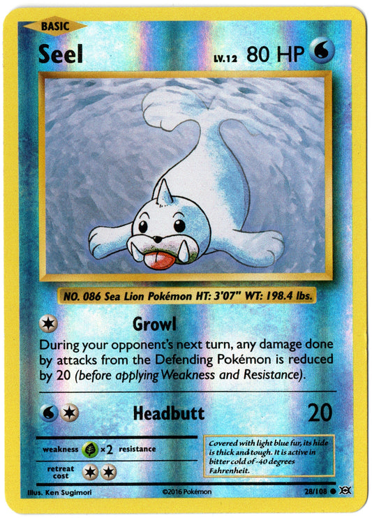 Seel Reverse Holo – 28/108 – Evolutions – EN